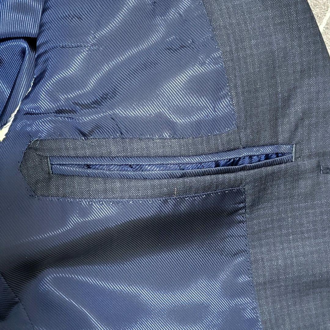 ★美品 ビームスエフ 超高級 ネイビー スーツ