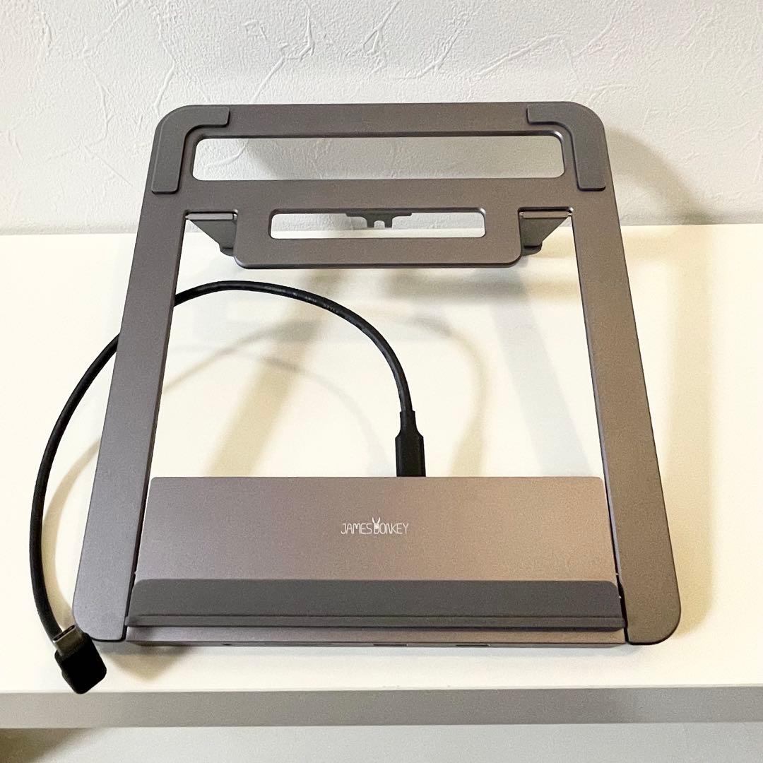 【ノートパソコンスタンド 】接続端子多め ジェームスドンキー