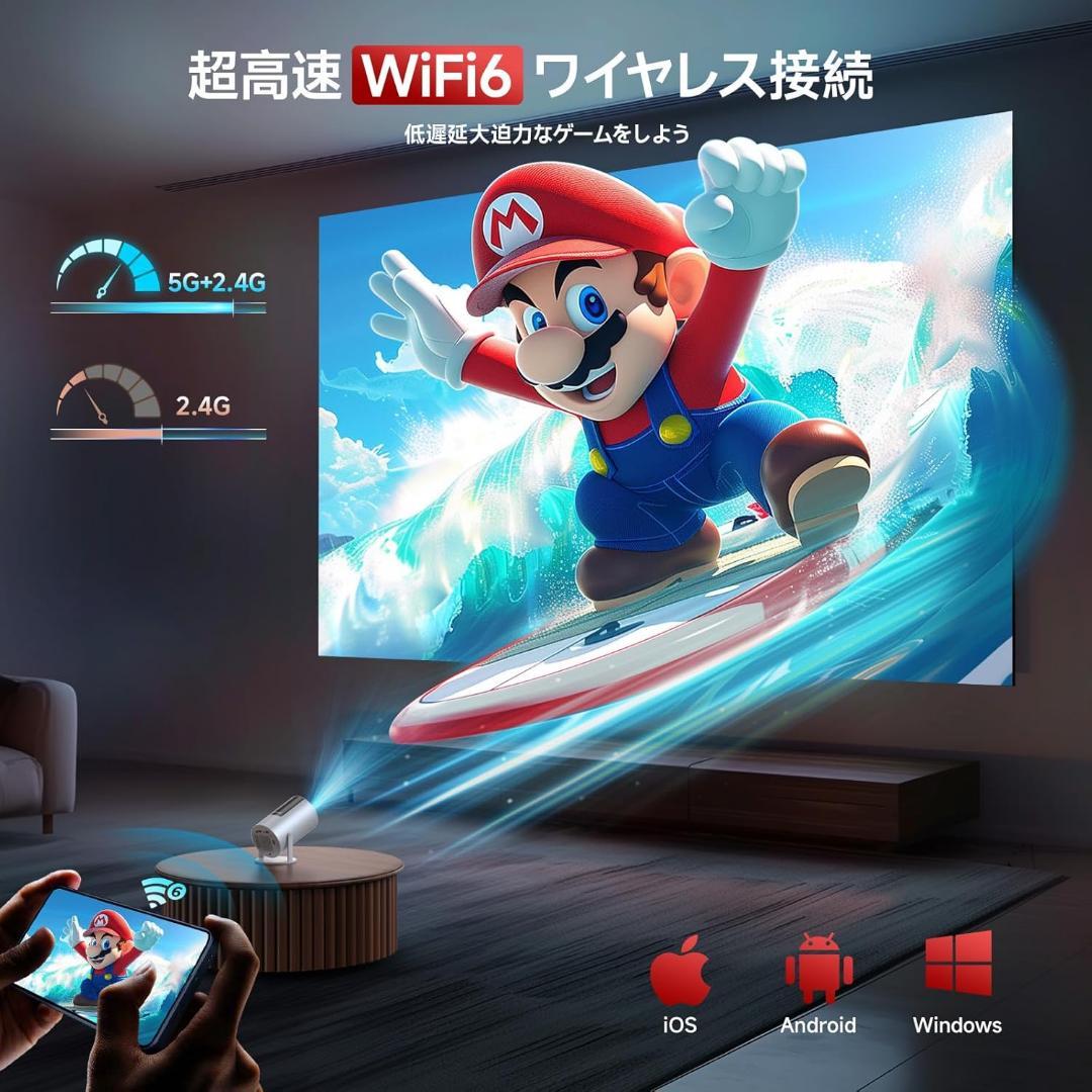 2024年最新 新品 プロジェクター 小型 Android TV 電動フォーカス