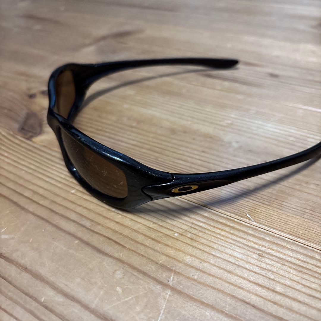 Oakley スポーツサングラス 黒 茶色レンズ