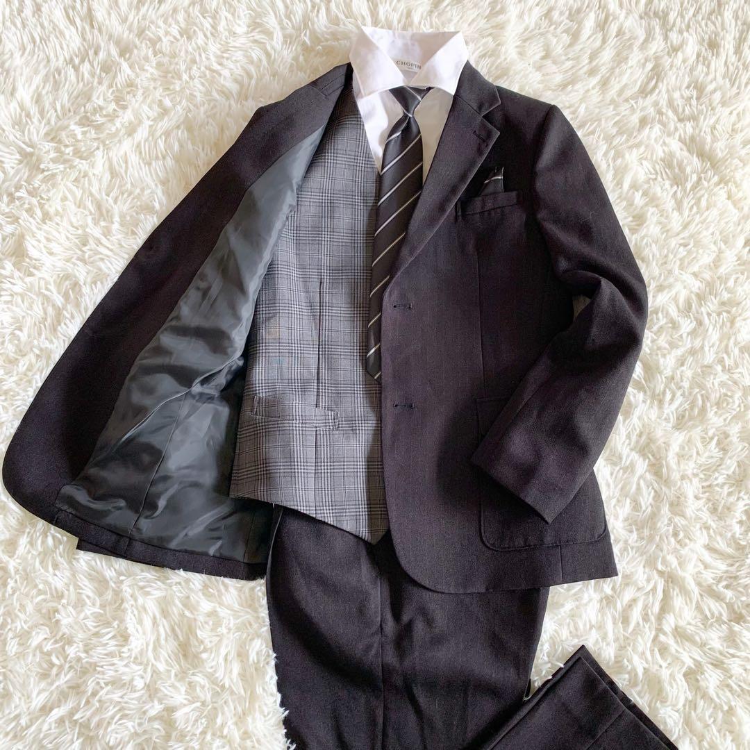 希少✨ショパン キッズ　男の子 170㎝ フォーマルスーツセットアップ 黒