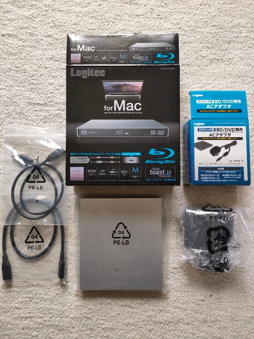 外付けハードディスク・ドライブ Logitec USB Type-C Blu-ray Drive for mac