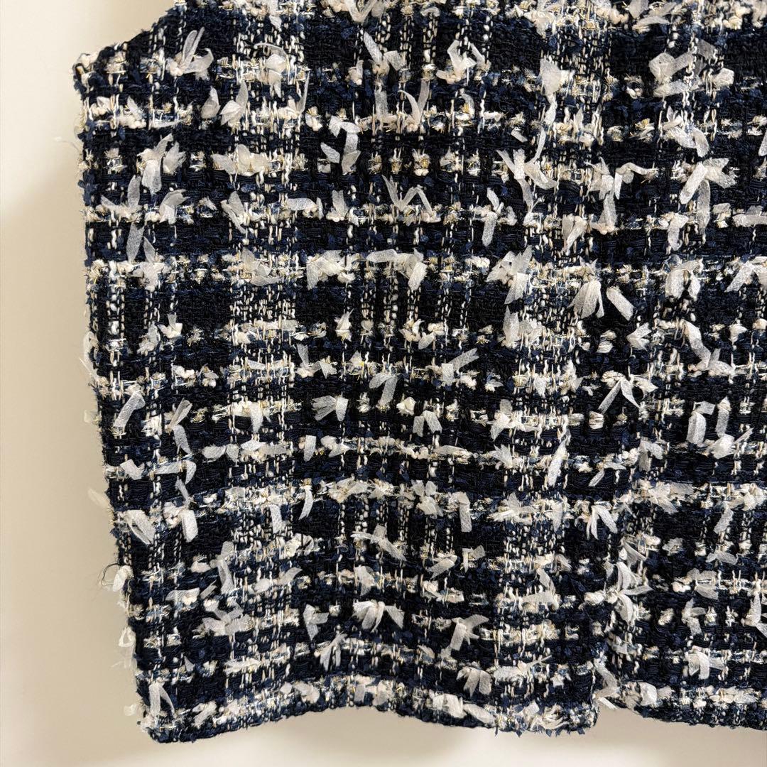 ohga ツイードベスト　ジレ　ネイビー