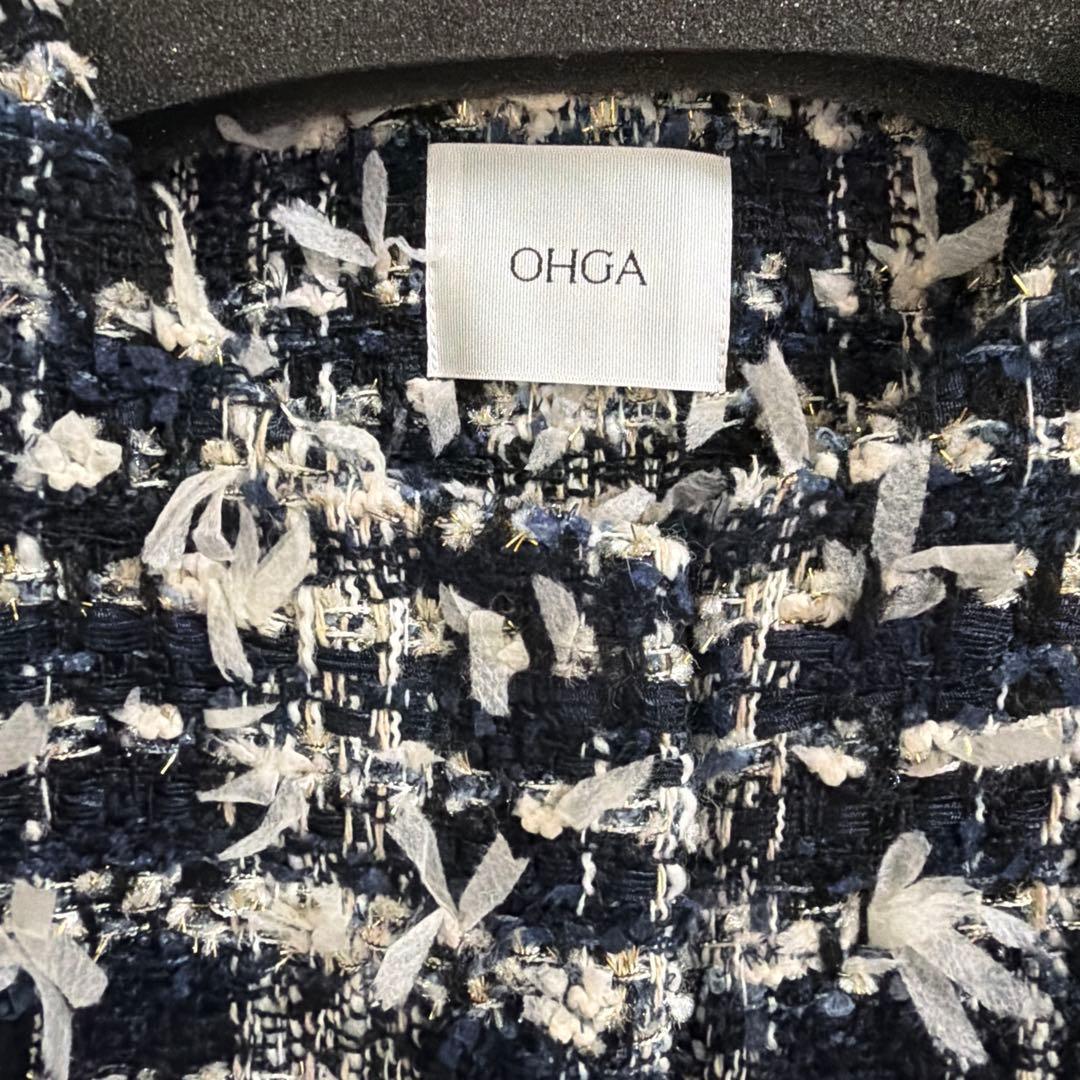ohga ツイードベスト　ジレ　ネイビー