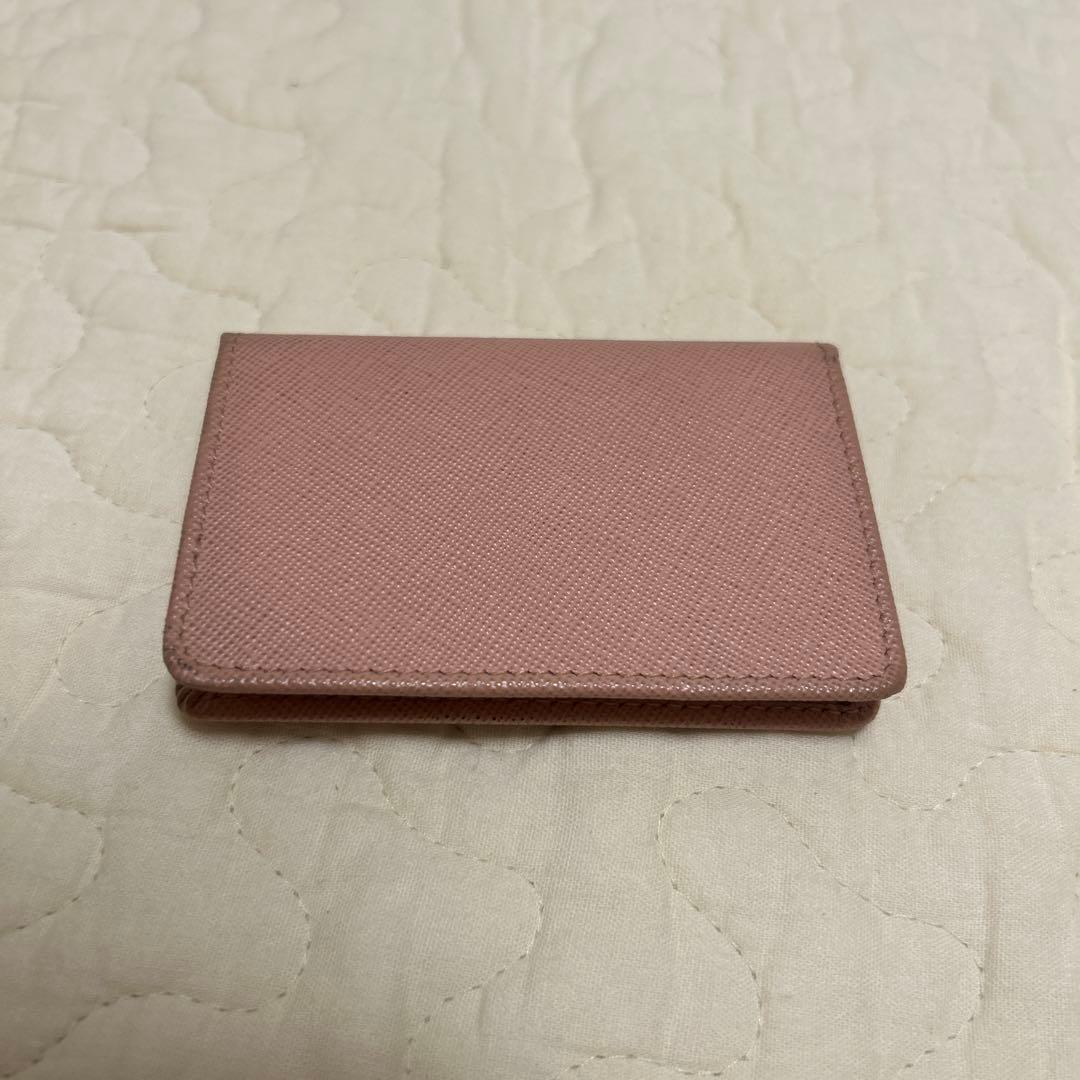 【箱付き】PRADA プラダ　ピンク名刺入れ