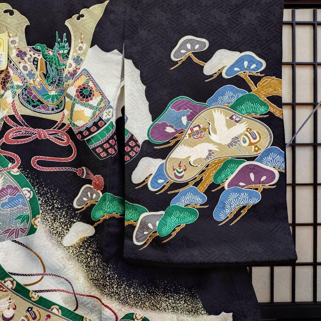 マコりン様予約中おしゃれで粋な男のお子さま宮参り山着物在庫処分011