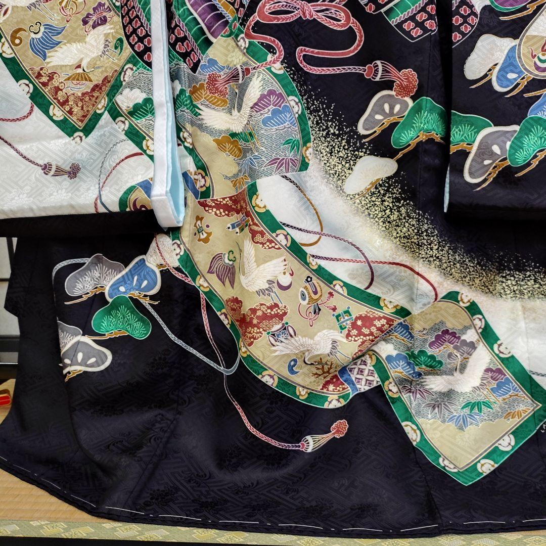 マコりン様予約中おしゃれで粋な男のお子さま宮参り山着物在庫処分011