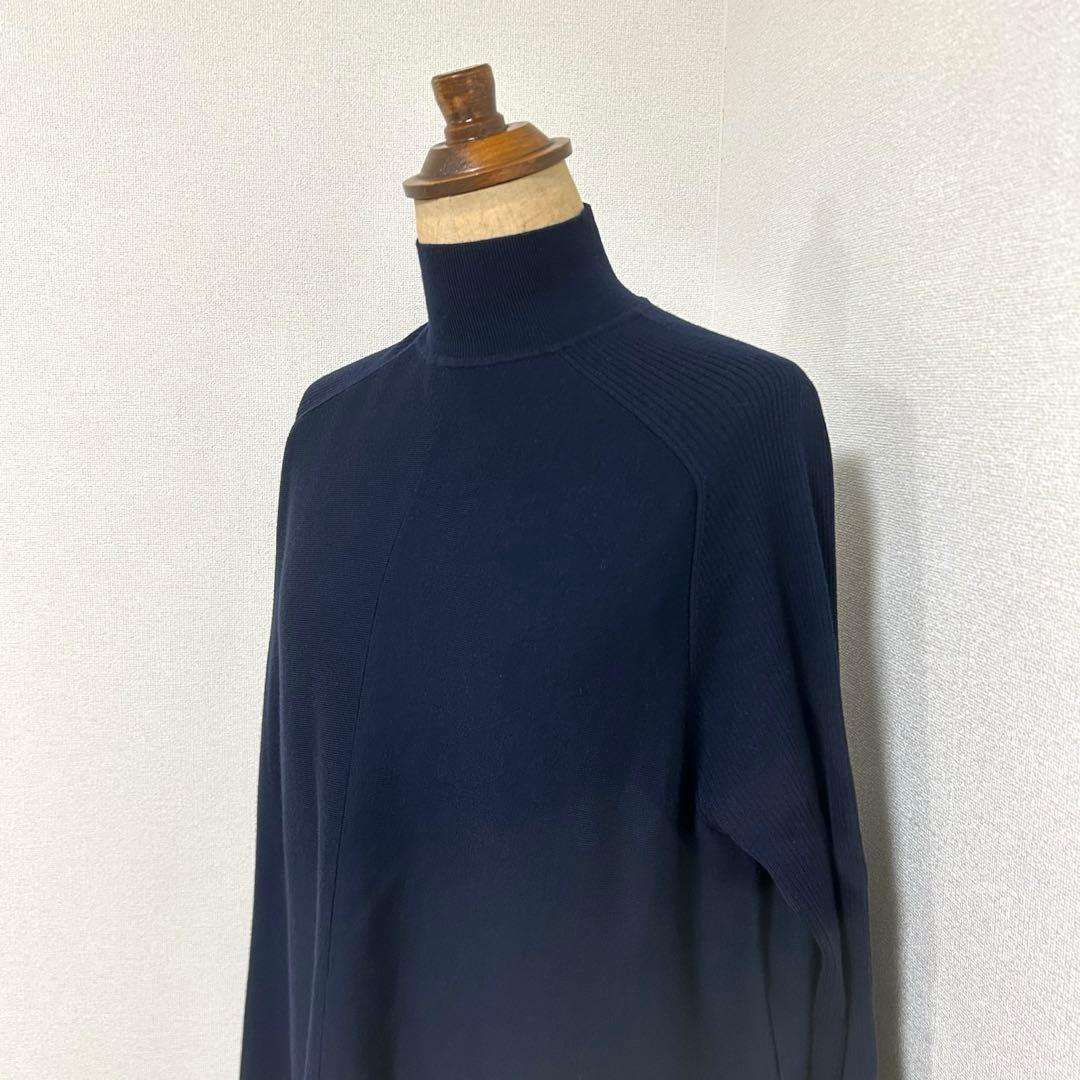 【新品タグ付き】Ballsey ボールジィ　バウンスムースフレアワンピース　紺