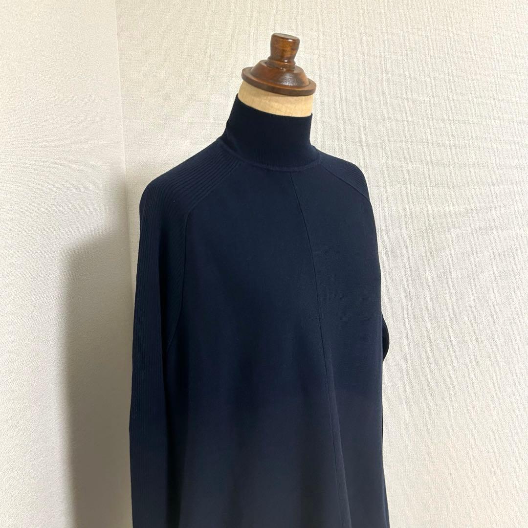 【新品タグ付き】Ballsey ボールジィ　バウンスムースフレアワンピース　紺