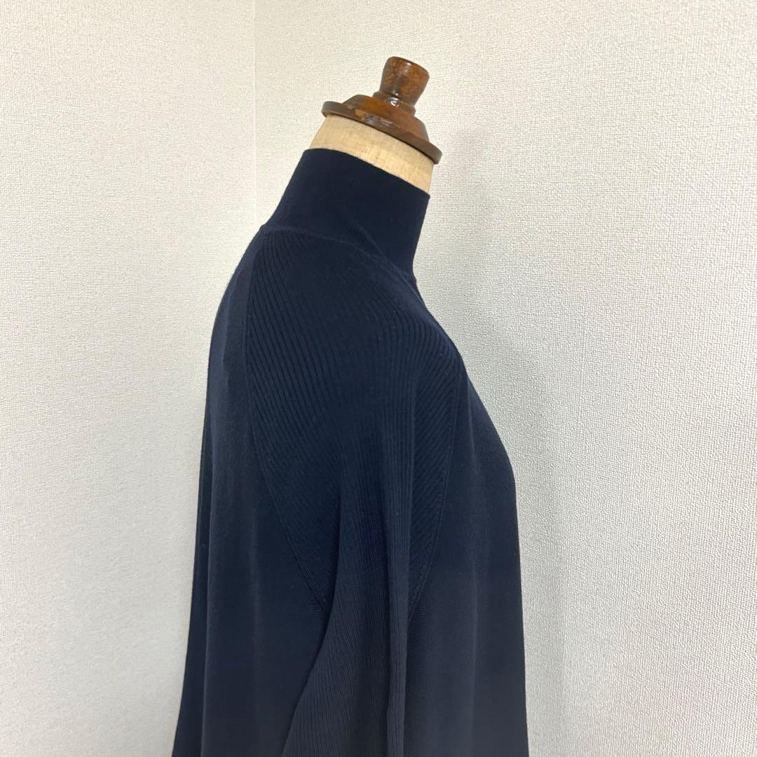 【新品タグ付き】Ballsey ボールジィ　バウンスムースフレアワンピース　紺