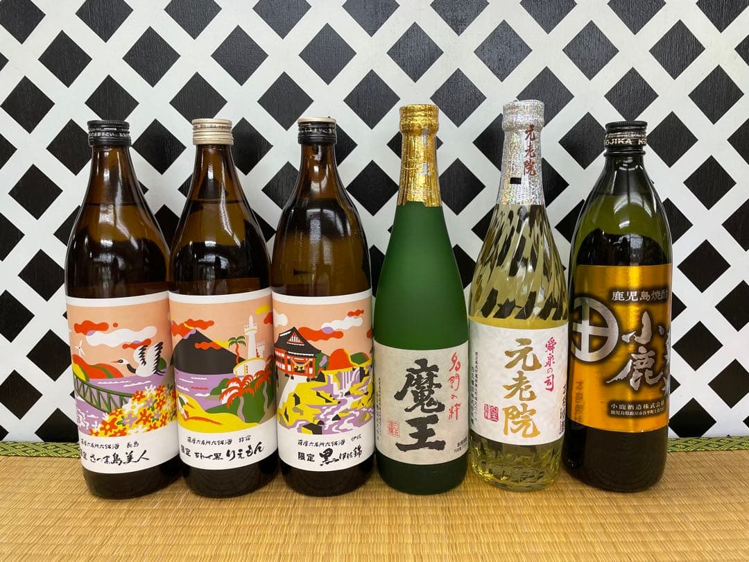 プレミアム焼酎魔王セット 島美人 えもん 黒伊佐 魔王 元老院 小鹿 ６本組