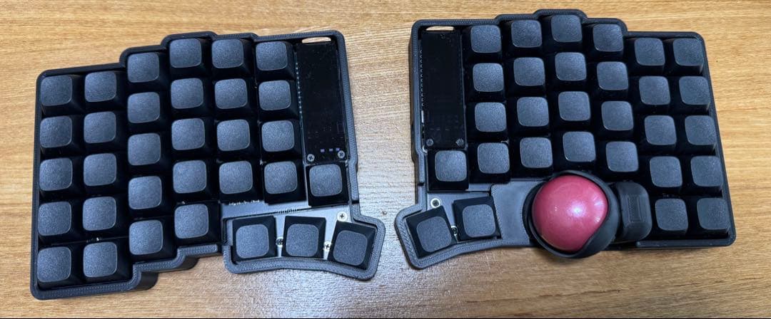【完成品】Keyball61 分割キーボード トラックボール付き 動作確認のみ