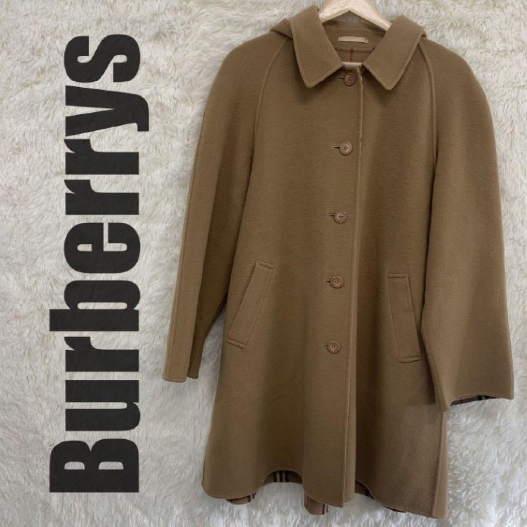 希少　Burberryカシミヤブレンドウールコート　ブラウンサイズ7 XL相当