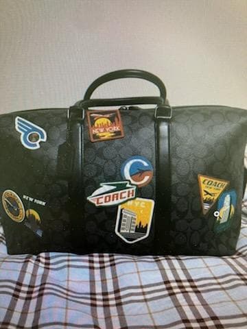 COACH パッチ付きボストンバッグ ブラック新品未開封　定価１５４０００円