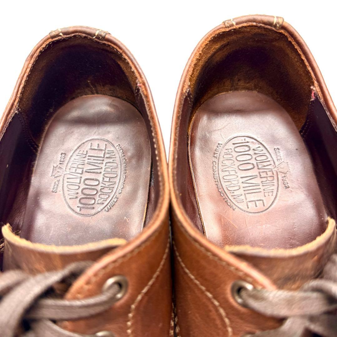 WOLVERINE 1000MILE BOOTS ストレートチップ ブラウン 靴