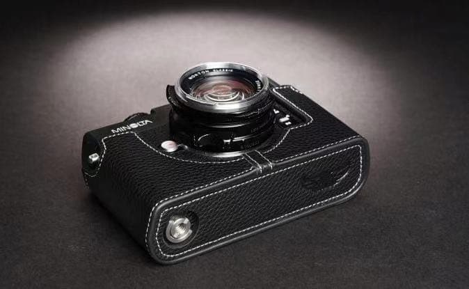 新品 本革 カメラケース Minolta ミノルタ CLE用