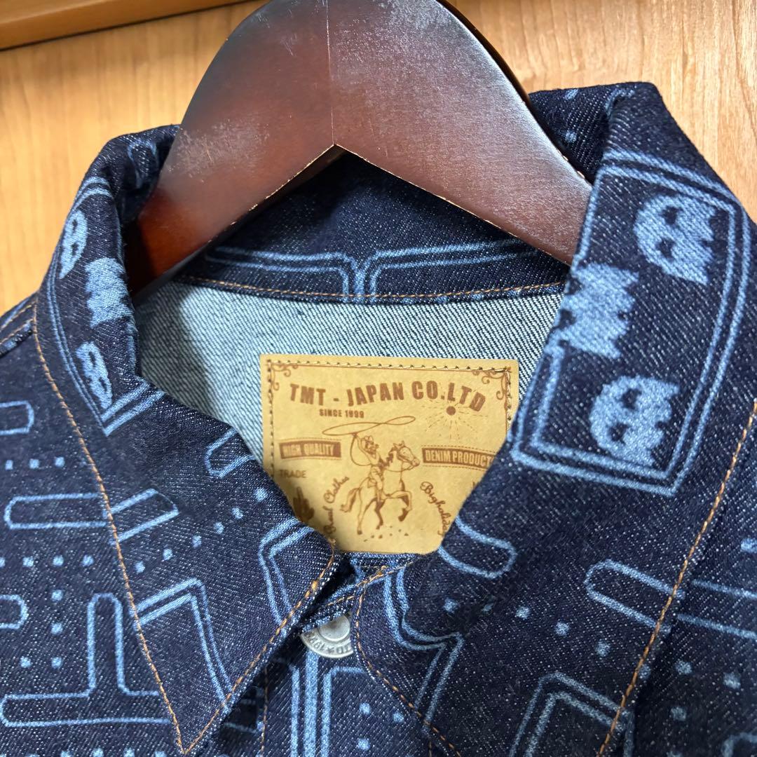 タグ付け 新品 TMT パックマン デニム ジャケット L