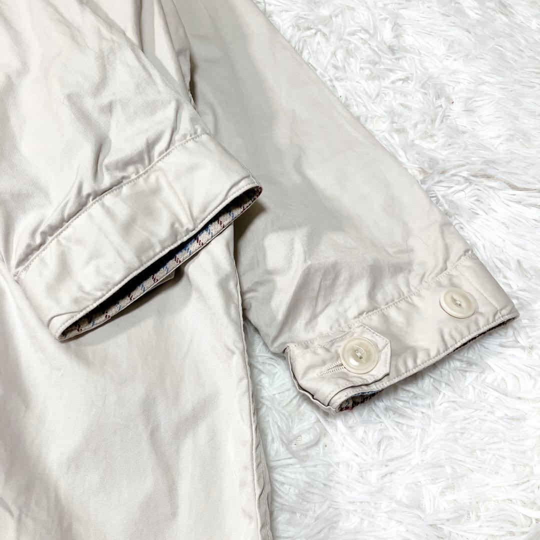 45R 高密度ギャバの908モッズ ステンカラー コート オフホワイト　フード