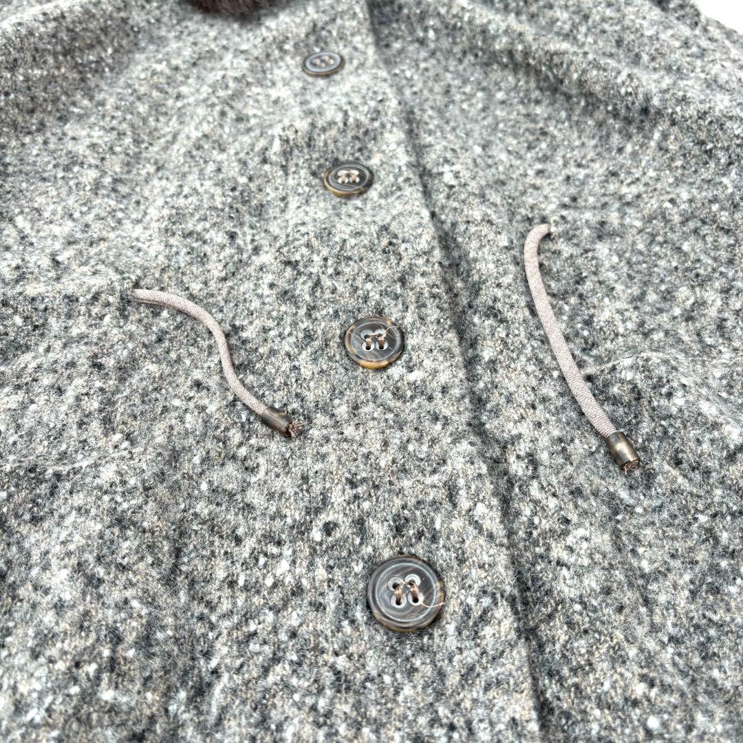 希少✨ファビアナフィリッピ　コート　Lサイズ　モヘヤ　アンゴラ　切り替え　異素材