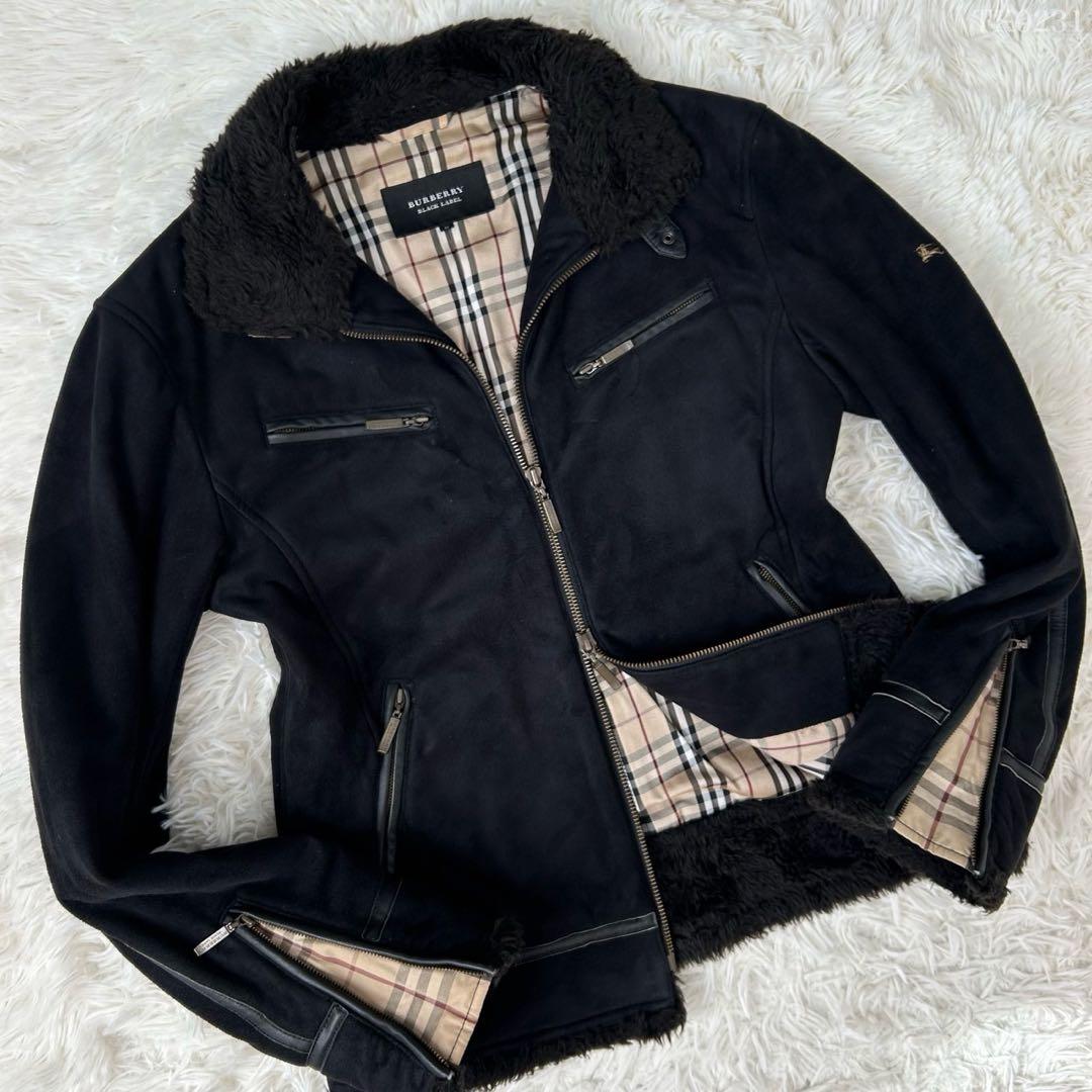 【美品/M】バーバリーブラックレーベル ミリタリージャケット メガノバチェック