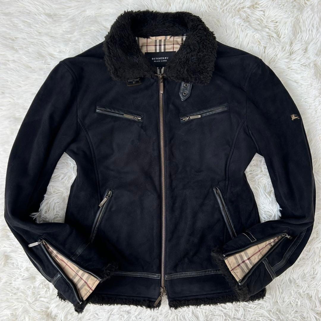 【美品/M】バーバリーブラックレーベル ミリタリージャケット メガノバチェック