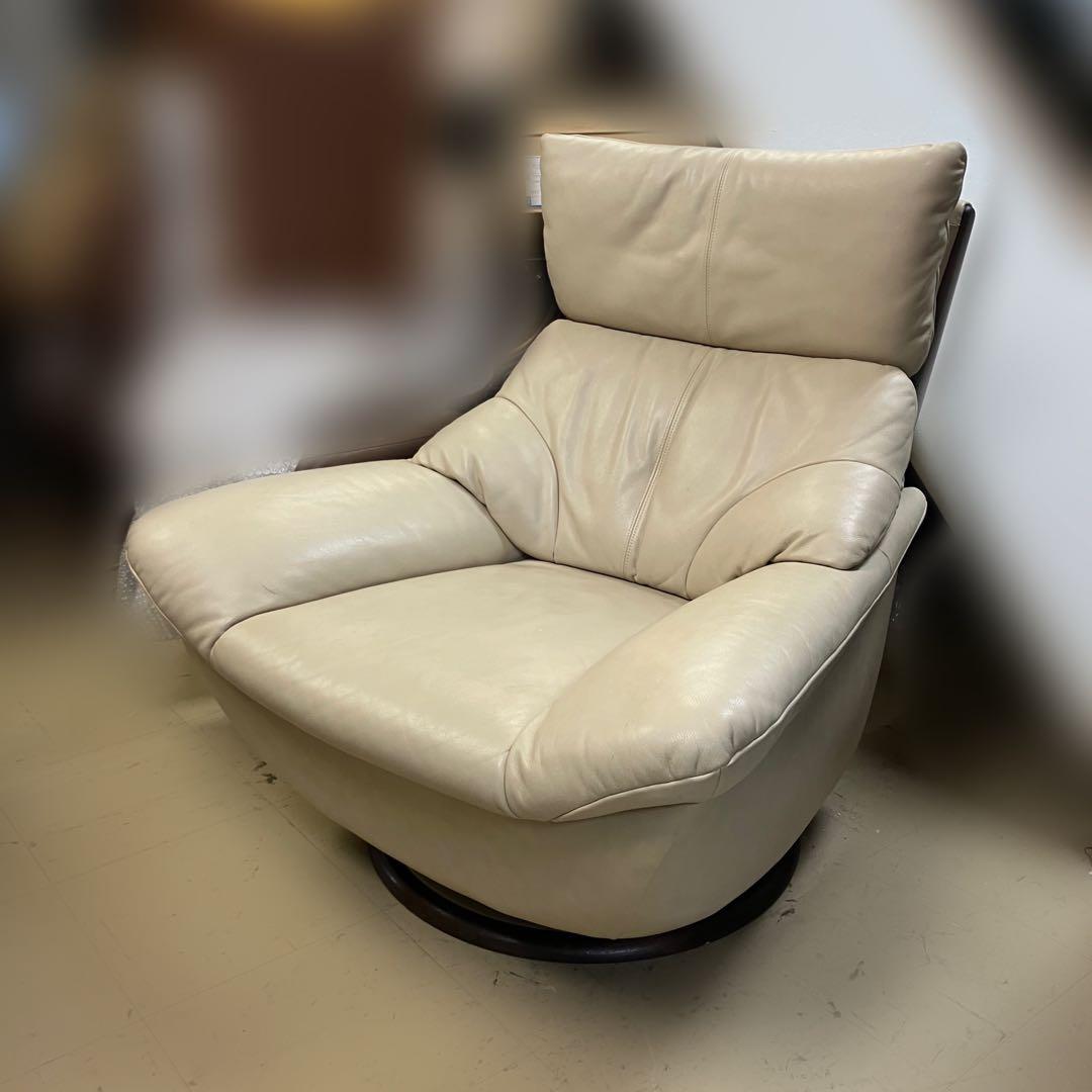 karimoku カリモク ZT71モデル レザー 1人掛けソファ 1P 肘掛け