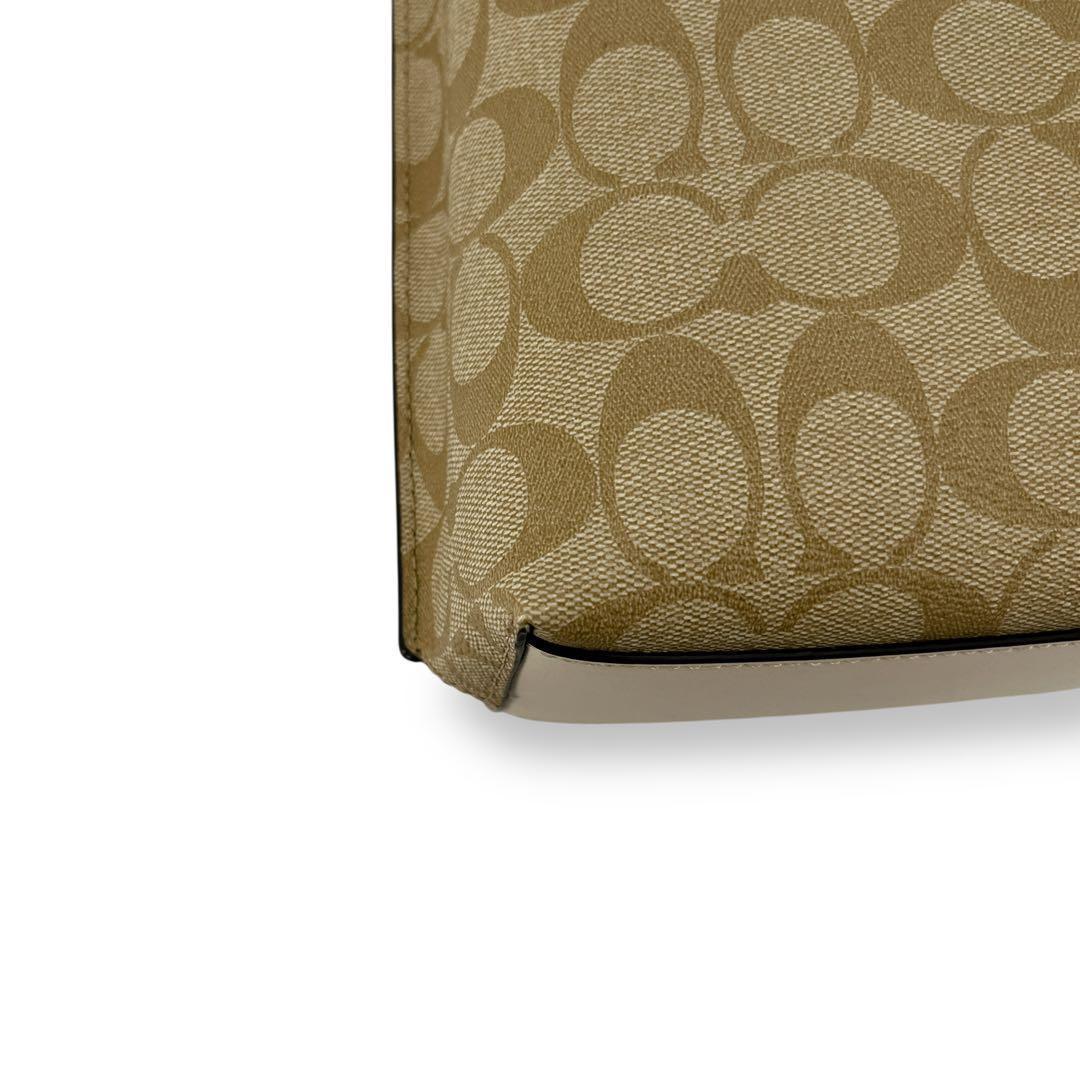 美品　コーチ　モリー　2way ショルダーバッグ　シグネチャー　バケット　レザー