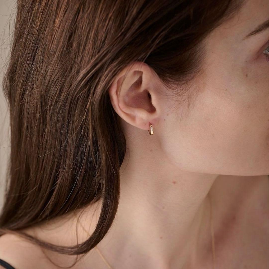 【ete】　K10フープピアス　※片方のみ