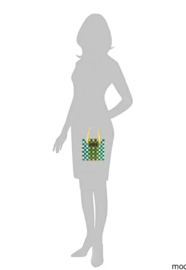 新品タグ付き　MARNI チェック柄 かごバッグ　マルニ