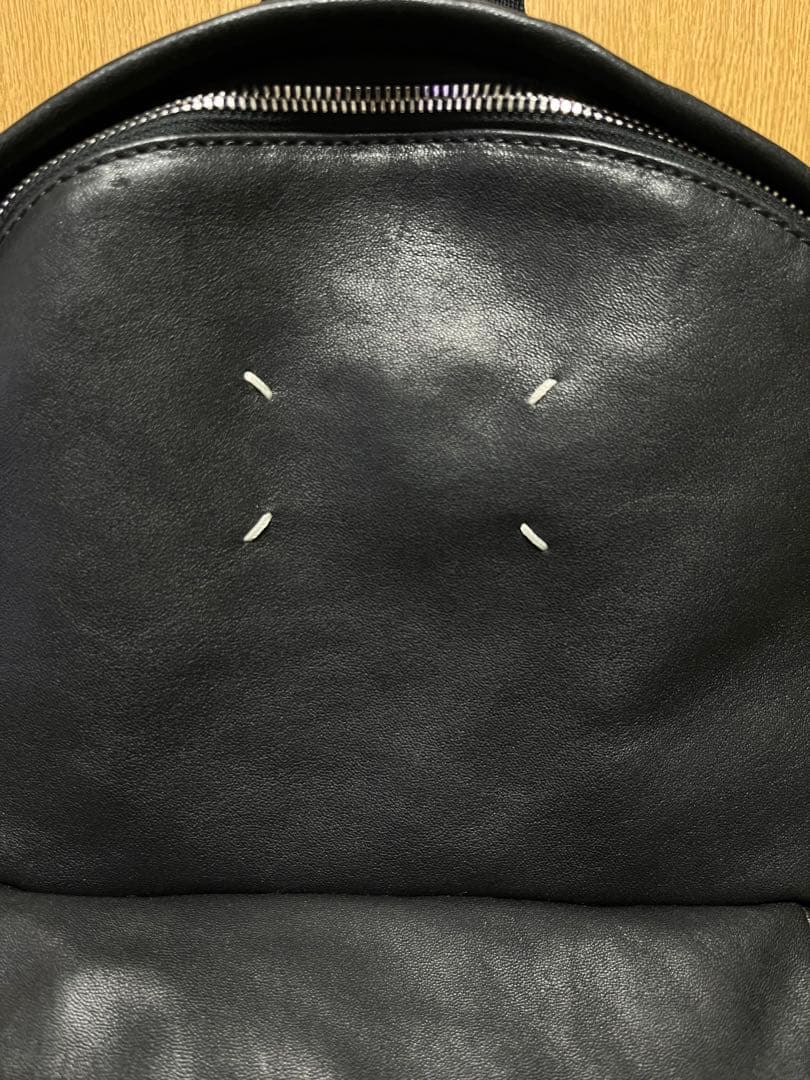 Maison Margielaメゾンマルジェラ ブラックレザーバックパック