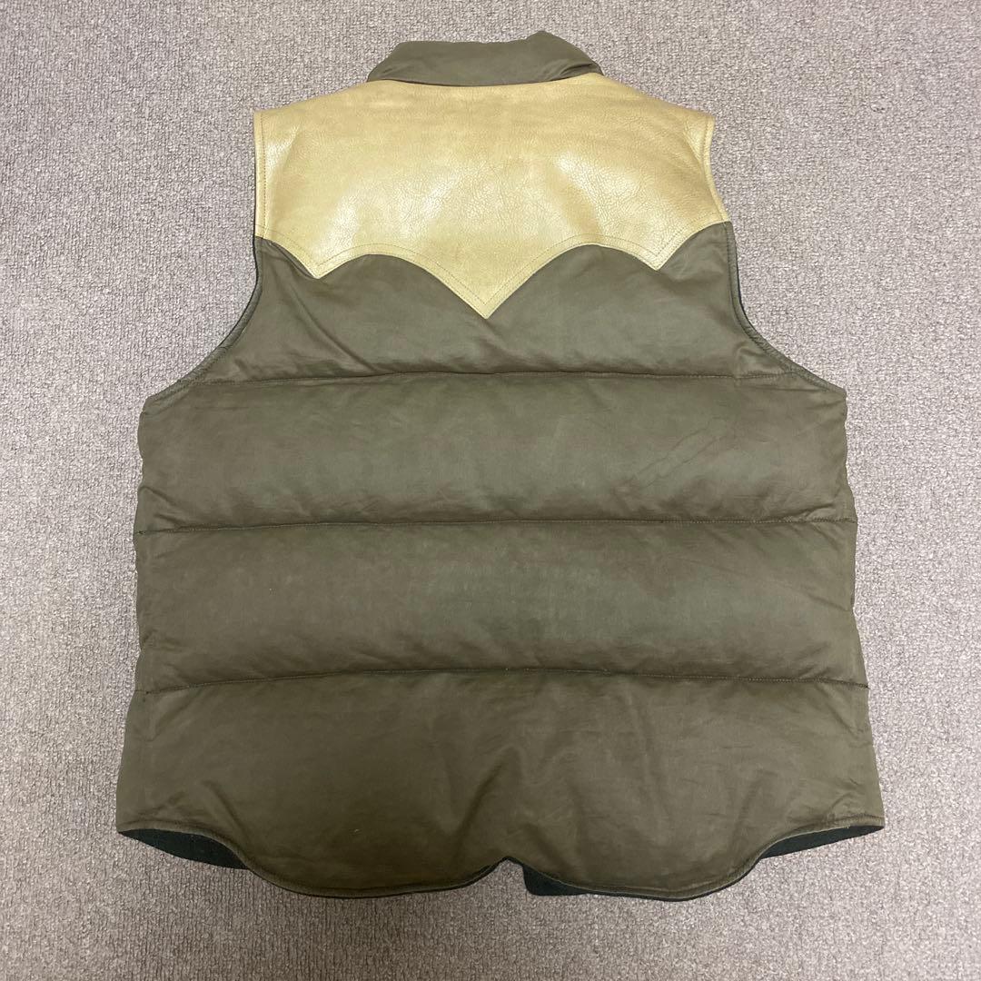 RRL ダウンベスト　リバーシブル　牛革 レザーヨーク　最終値下げ