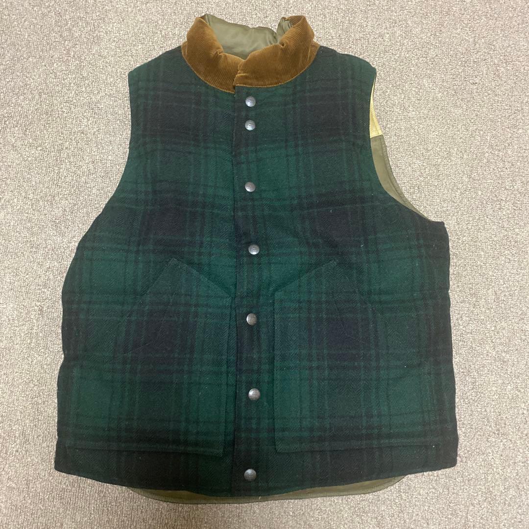 RRL ダウンベスト　リバーシブル　牛革 レザーヨーク　最終値下げ