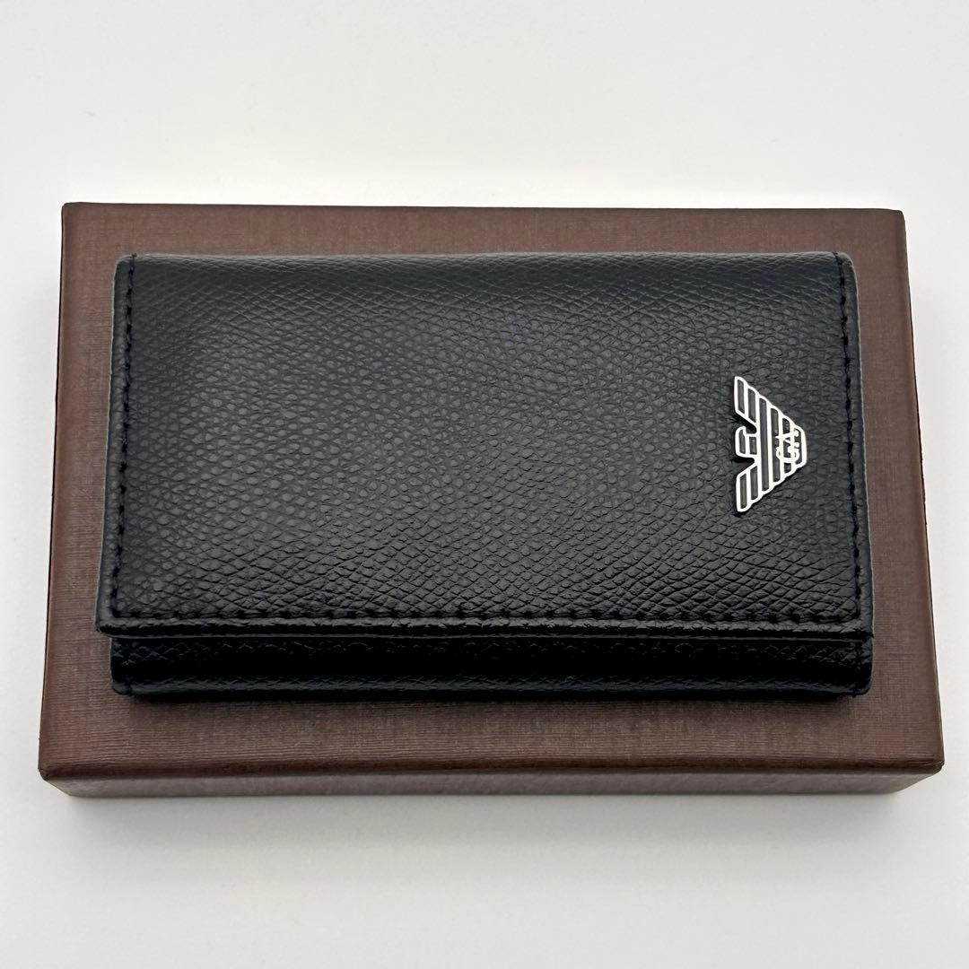 美品✨ EMPORIO ARMANI アルマーニ 6連 キーケース ブラック