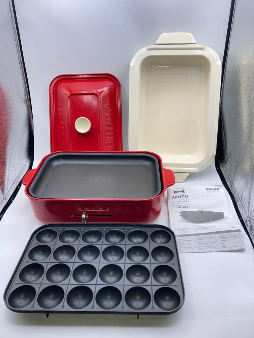 BRUNO ブルーノ　コンパクトホットプレート　セラミックコート鍋　セット