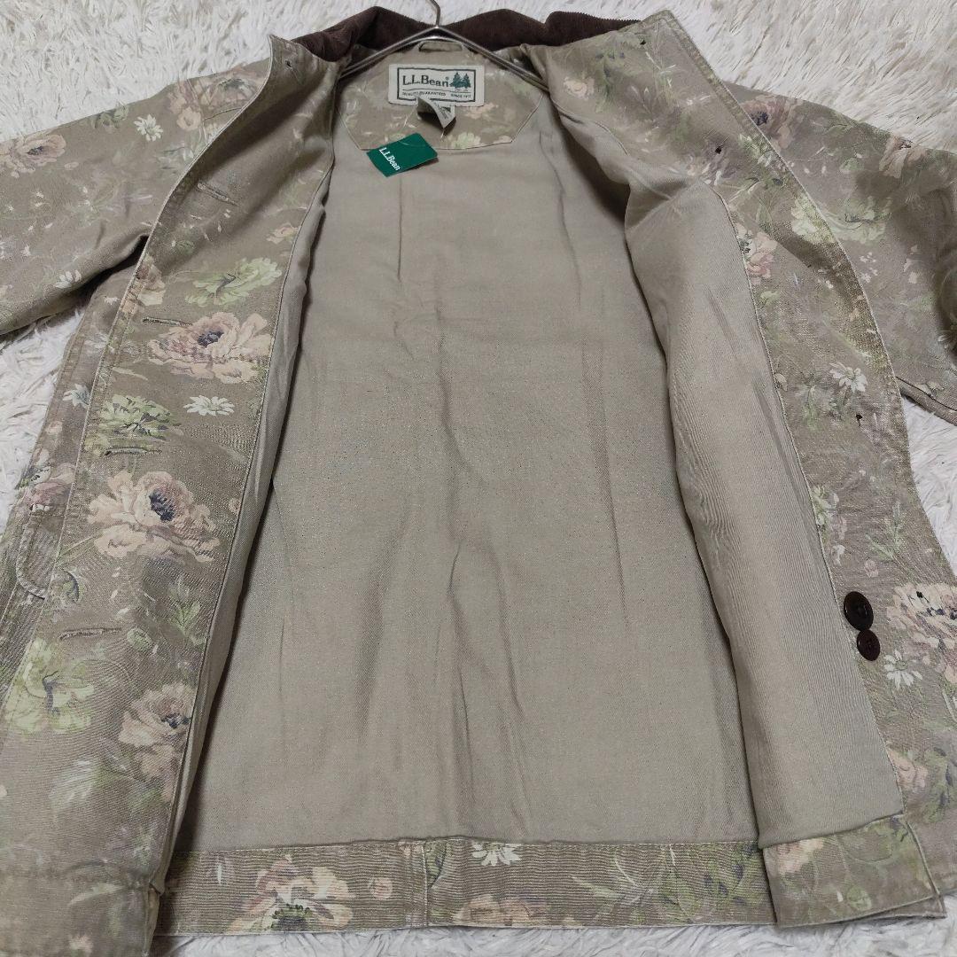 LL Bean 花柄　カバーオール バーンコート　ジャケット　レディース