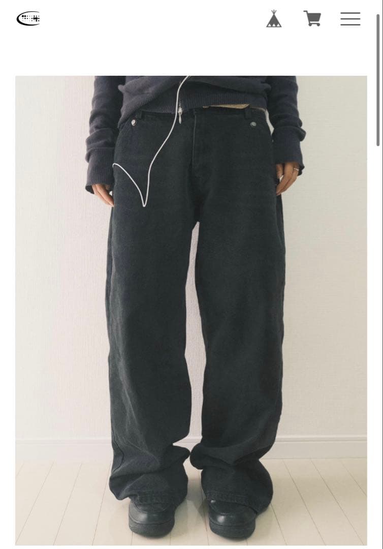 canyon clothingブラックデニム