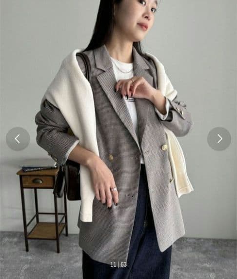 【新品未使用】Frdy emue テーラードジャケット ダブルブレスト