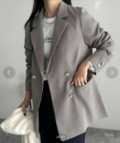 【新品未使用】Frdy emue テーラードジャケット ダブルブレスト