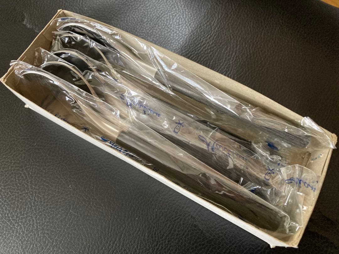 ￼￼￼【美品】黒柄　柳宗理ディースプーン5本セット