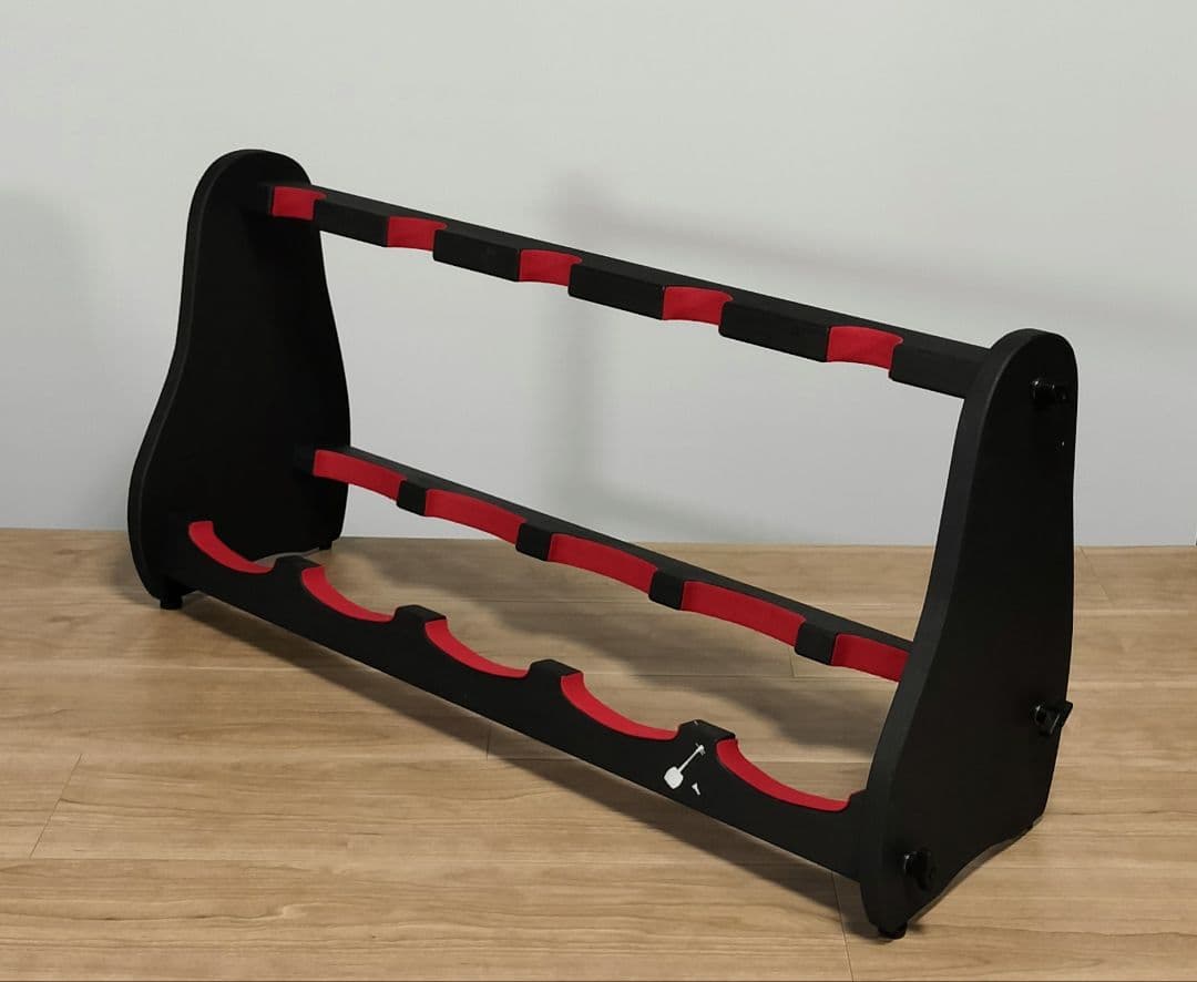 ♪手作り　三味線用スタンド木製 5丁並び　細棹　津軽　三線　教室にも♪