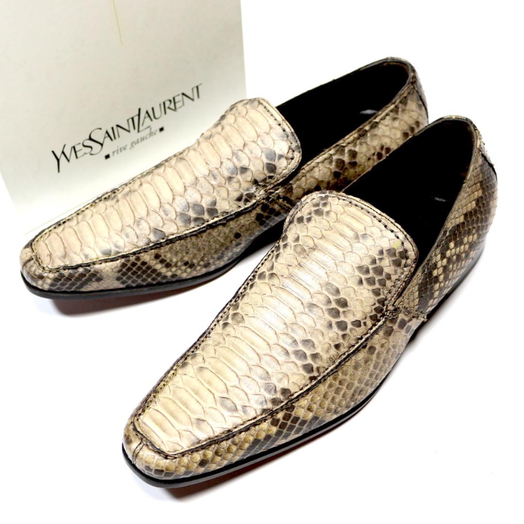 新品 SAINT LAURENT サンローラン パイソン シューズ 革靴41.5