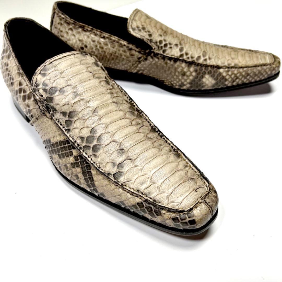 新品 SAINT LAURENT サンローラン パイソン シューズ 革靴41.5