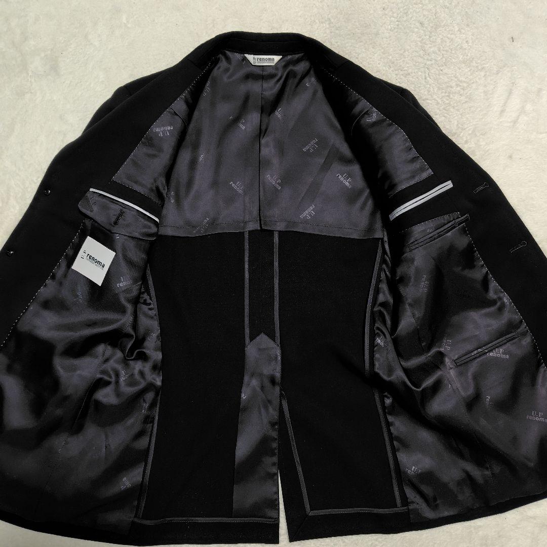 【極美品】レノマ フォーマル 3ピース アジャスター スーツ 黒 A5