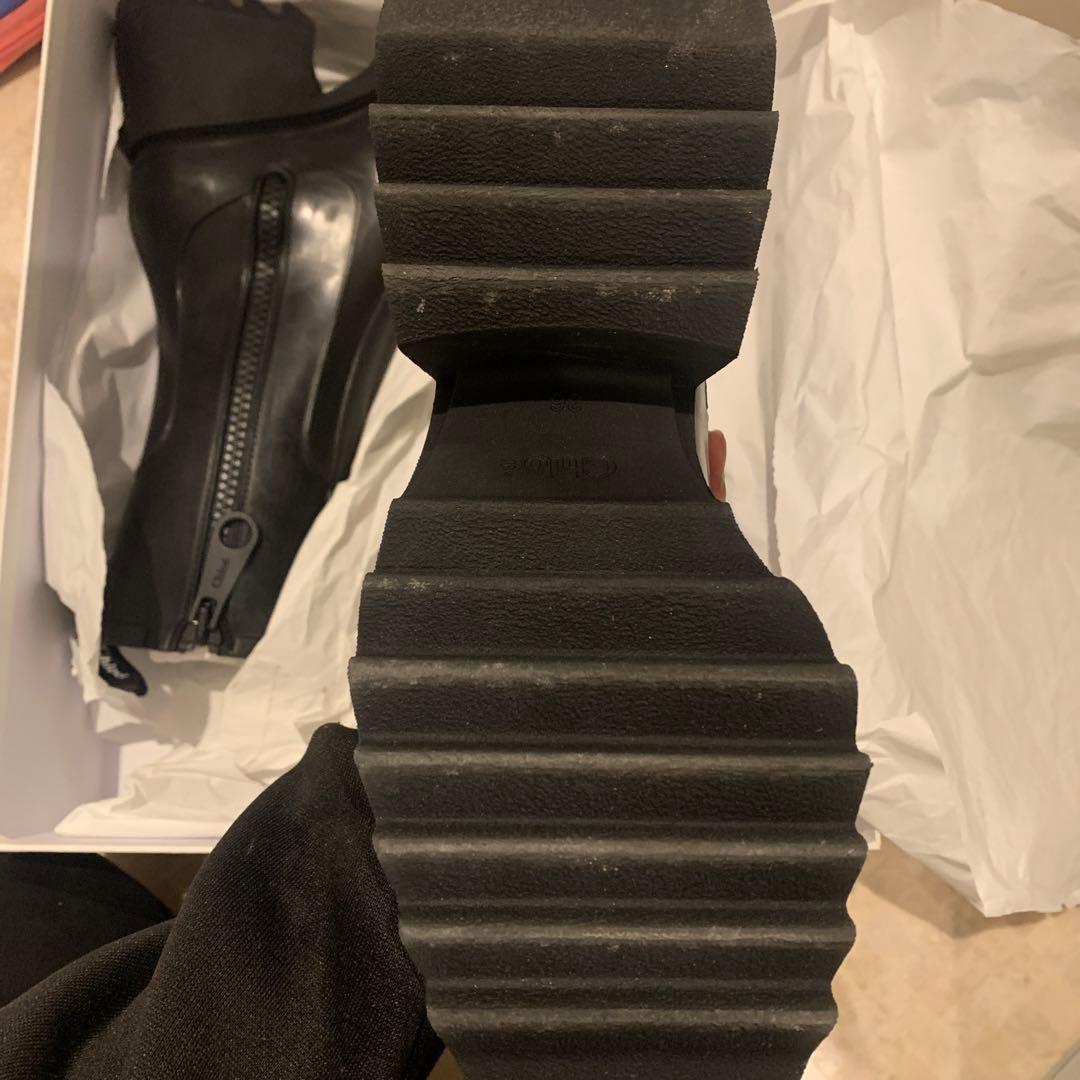 Chloé ブラック 長靴 ヒール付き　36インチ