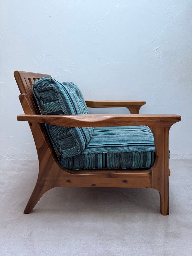 中古美品WTW TISMO ティズモ ソファ 1人掛け ブルーグリーン 西海岸）