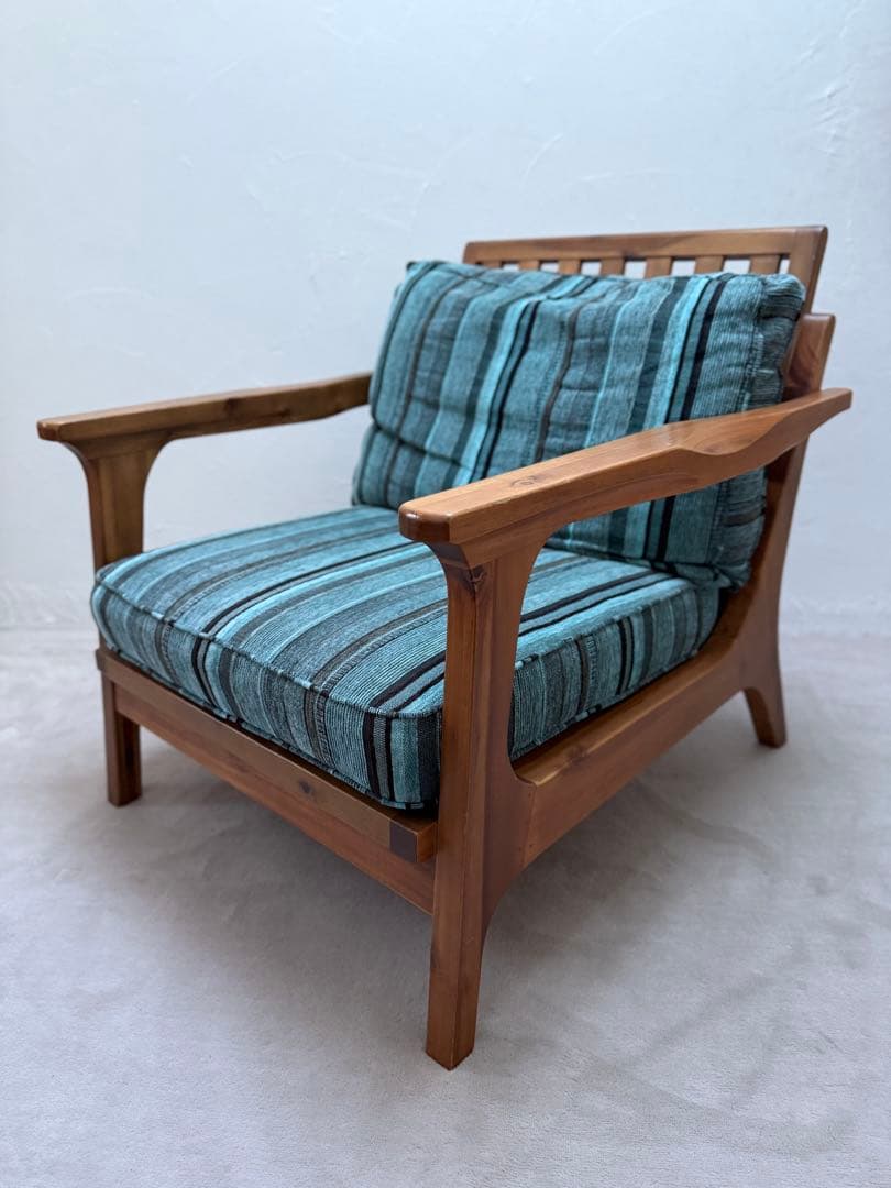 中古美品WTW TISMO ティズモ ソファ 1人掛け ブルーグリーン 西海岸）