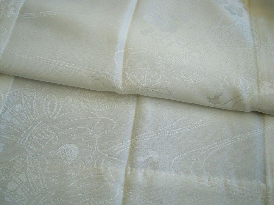 ロング寸 倫子 白地 長襦袢 正絹 居敷当て付 未使用 ～168cm Jｓ735