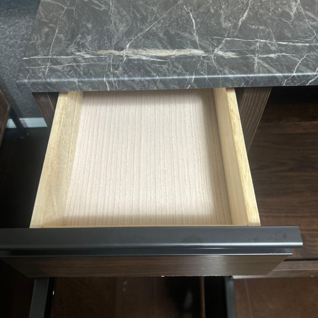 木製ダークブラウンキッチンカウンター