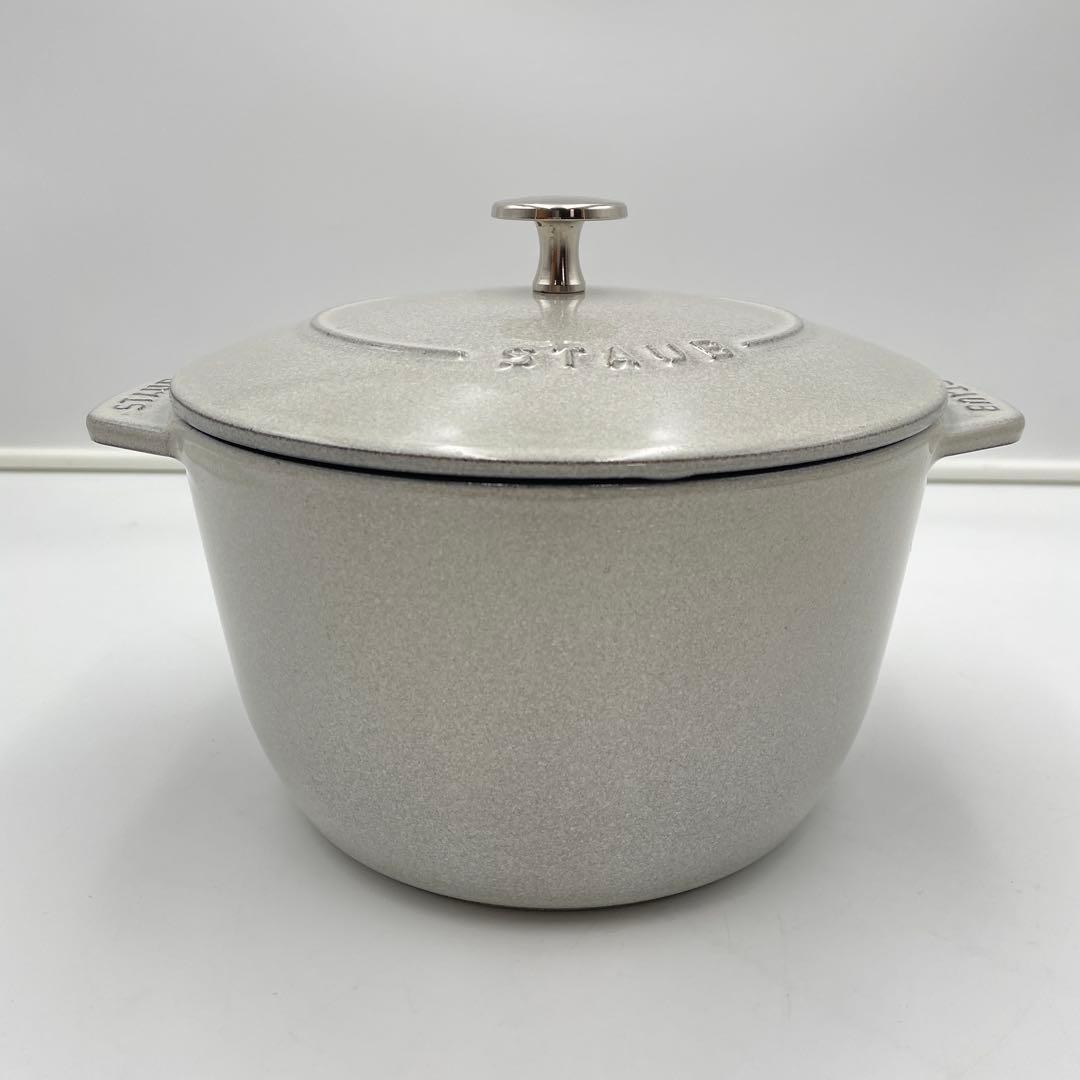 美品　ストウブ ラ・ココット de GOHAN L 20cm グレー系
