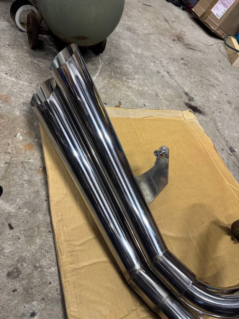 HONDA マグナ250 MC292本出し メガホン スラッシュカットマフラー